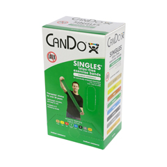 Fabrication Enterprises CanDo Latex Free Exercise Band - box of 30, 5' length - Green - medium