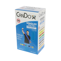 Fabrication Enterprises CanDo Latex Free Exercise Band - box of 30, 5' length - Blue - heavy