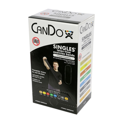 Fabrication Enterprises CanDo Latex Free Exercise Band - box of 30, 5' length - Black - x-heavy