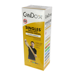 Fabrication Enterprises CanDo Latex Free Exercise Band - box of 30, 5' length - Gold - 3X-Heavy
