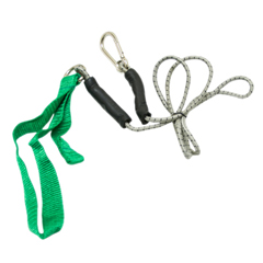 Fabrication Enterprises CanDo&reg; Exercise Bungee Cord with Attachments, 4', Green - Medium