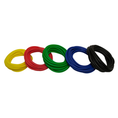 Fabrication Enterprises Sup-R Tubing™ - Latex Free Exercise Tubing - 25' Rolls, 5-Piece Set (1 Each: Yellow, Red, Green, Blue, Black)