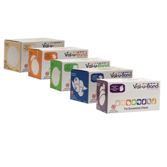 Fabrication Enterprises Val-u-Band&reg; - Latex Free - 6 Yard - 5 Piece Set (1 Each: Peach, Orange, Lime, Blueberry, Plum)
