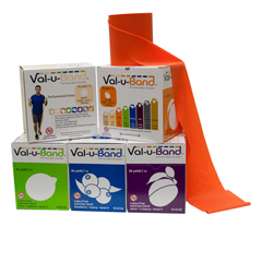 Fabrication Enterprises Val-u-Band&reg; - Latex Free - 50 Yard - 5 Piece Set (1 Each: Peach, Orange, Lime, Blueberry, Plum)