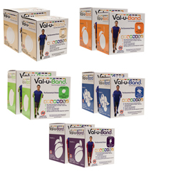 Fabrication Enterprises Val-u-Band&reg; - Latex Free - Twin-Pak&reg; - 100 Yard - 5 Color Set (2 x 50 Yard Boxes of Each Color: Peach, Orange, Lime, Blueberry, Plum)