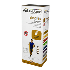 Fabrication Enterprises Val-U-Band Resistance Bands, Pre-Cut Strip, 5', Pineapple-Level 7/7, Case Of 30, Latex-Free