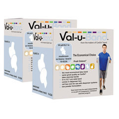Fabrication Enterprises Val-U-Band Resistance Bands, Dispenser Roll, 100 Yds. (2 X 50 Yds.), Mushroom-Level 6/7, Contains Latex