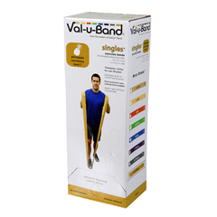 Fabrication Enterprises Val-U-Band Resistance Bands, Pre-Cut Strip, 5', Pineapple-Level 7/7, Case Of 30, Contains Latex