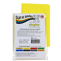 Fabrication Enterprises Sup-R Band&reg; Latex Free Exercise Band - 5-Foot Singles&reg;, Yellow - x-Light