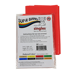 Fabrication Enterprises Sup-R Band&reg; Latex Free Exercise Band - 5 Foot Singles&reg;, Red - Light