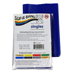 Fabrication Enterprises Sup-R Band&reg; Latex Free Exercise Band - 5 Foot Singles&reg;, Blue - Heavy
