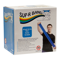 Fabrication Enterprises Sup-R Band&reg; Latex Free Exercise Band - 50 Yard Roll - Blue - Heavy