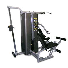 FNT10-7157 - Fabrication Enterprises - Inflight Fitness, Vanguard Training System, Two Stacks, Three Stations, Cable Column Option-Shared Stack, Full Shrouds
