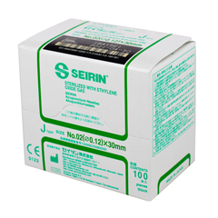Fabrication Enterprises Seirin J-Type Acupuncture Needles, Size 00/02 (0.12Mm) X 30Mm , Box Of 100 Needles