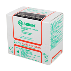 Fabrication Enterprises Seirin J-Type Acupuncture Needles, Size 1 (0.16Mm) X 30Mm , Box Of 100 Needles