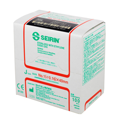 Fabrication Enterprises Seirin J-Type Acupuncture Needles, Size 1 (0.16Mm) X 40Mm , Box Of 100 Needles