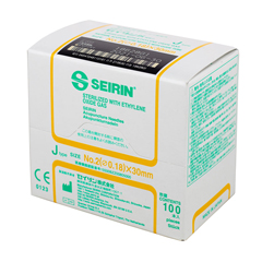 Fabrication Enterprises Seirin J-Type Acupuncture Needles, Size 2 (0.18Mm) X 30Mm , Box Of 100 Needles