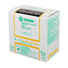 Fabrication Enterprises Seirin J-Type Acupuncture Needles, Size 2 (0.18Mm) X 40Mm , Box Of 100 Needles