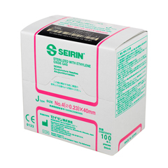 Fabrication Enterprises Seirin J-Type Acupuncture Needles, Size 4 (0.23Mm) X 40Mm, Box Of 100 Needles