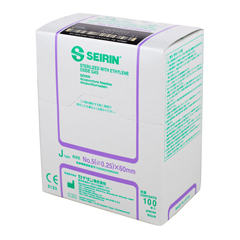 Fabrication Enterprises Seirin J-Type Acupuncture Needles, Size 5 (0.25Mm) X 60Mm, Box Of 100 Needles