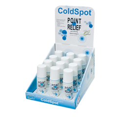 Fabrication Enterprises Point Relief&reg; Coldspot™ Lotion - Retail Display with 12 x 3 oz. Roll-On Applicator