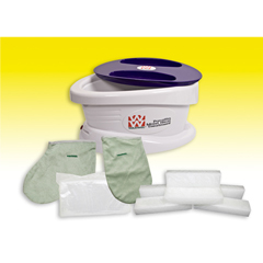 Fabrication Enterprises WaxWel&reg; Paraffin Bath - Standard Unit Includes: 100 Liners, 1 Mitt, 1 Bootie and 6 lb. Citrus Paraffin