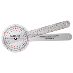 Fabrication Enterprises Baseline&reg; Plastic Goniometer - 360 Degree Head - 12