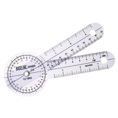 Fabrication Enterprises Baseline&reg; Plastic Goniometer - 360 Degree Head - 6