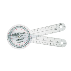 Fabrication Enterprises Baseline&reg; Plastic Goniometer - HiRes™ 360 Degree Head - 8