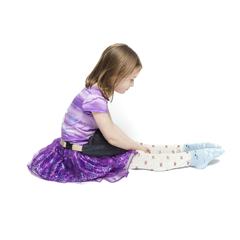 Fabrication Enterprises Sommerfly, Sit Tight Weighted Lap Pad with Waist Strap, Navy Blue Corduroy, Medium