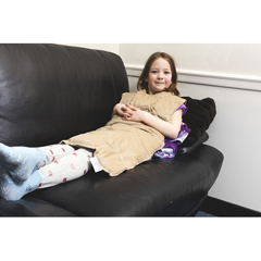 Fabrication Enterprises Sommerfly, Relaxer Travel Sized Weighted Blanket, Tan Corduroy, XS
