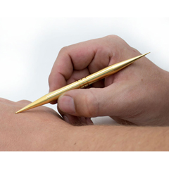 FNT14-1442 - Fabrication Enterprises - AFH Massage Stick, Gold Plated, W/Box, Medium