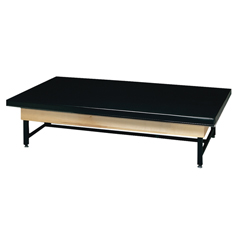 Fabrication Enterprises Wooden Platform Table - Economy Electric Hi-Low, Upholstered, 8' X 6' X (19