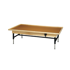 Fabrication Enterprises Wooden Platform Table - Manual Hi-Low, Raised-Rim, 7' X 5' X (19