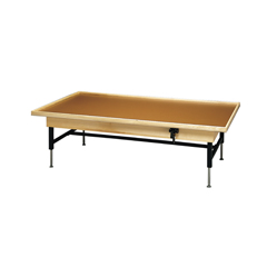 Fabrication Enterprises Wooden Platform Table - Manual Hi-Low, Raised-Rim, 8' X 6' X (19
