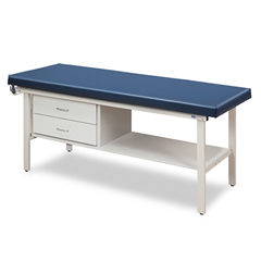 Fabrication Enterprises Clinton, Alpha-S Treatment Table, 1-Section, 1 Shelf, 2 Drawers, 72