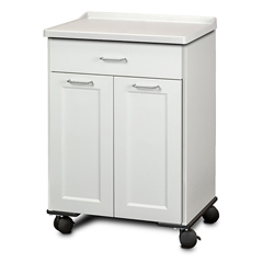 Fabrication Enterprises Clinton, Fashion Finish Mobile Treatment Cabinet, Molded Top, 2 Doors, 1 Drawer