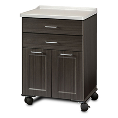 Fabrication Enterprises Clinton, Fashion Finish Mobile Treatment Cabinet, Molded Top, 2 Doors, 2 Drawers