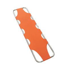Fabrication Enterprises Flat Folding Stretcher, Aluminum, Orange
