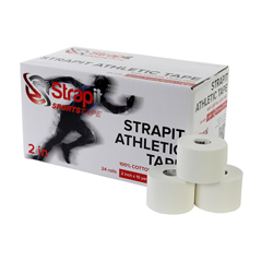 Fabrication Enterprises Strapit Athletic Tape - 2 inch (50mm) roll, box of 24