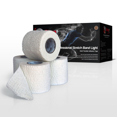 Fabrication Enterprises Strapit Pro Stretchband Light, White, 3 in x 7.5yds, Box of 16