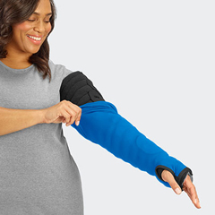 Fabrication Enterprises Tribute Wrap, Sleep Sleeve MCP to Axilla (UE-BG), Small, Long, Blue