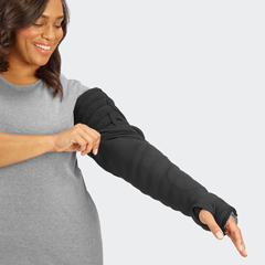 Fabrication Enterprises Tribute Wrap, Sleep Sleeve MCP to Axilla (UE-BG), Large, Long, Black