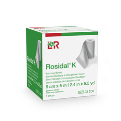 Fabrication Enterprises Rosidal K Short Stretch Elastic Bandage, 2.4 in x 5.5 yds (6 cm x 5 m)