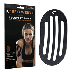 FNT25-3490 - Fabrication Enterprises - KT TAPE, Recovery Patch (4 each), Black