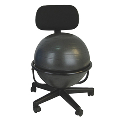 Fabrication Enterprises CanDo&reg; Ball Chair - Metal - Mobile - with Back - No Arms - with 18