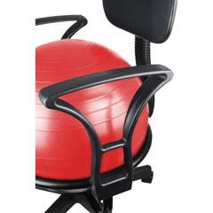 Fabrication Enterprises CanDo Ball Chair - Metal - Mobile - with Back - with Arms - with 22