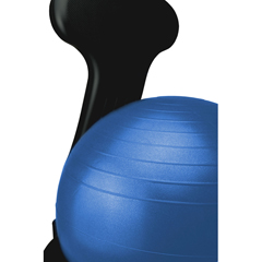 Fabrication Enterprises CanDo Ball Chair - Plastic - Mobile - with Back - Adult Size - with 22