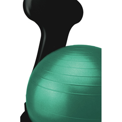 Fabrication Enterprises CanDo Ball Chair - Plastic - Mobile - with Back - Adult Size - with 22