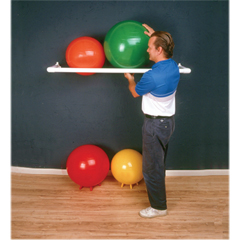 FNT30-1831 - Fabrication Enterprises - Inflatable Exercise Ball - Accessory - PVC Wall Rack, 64 x 18 x 2, 1 Shelf